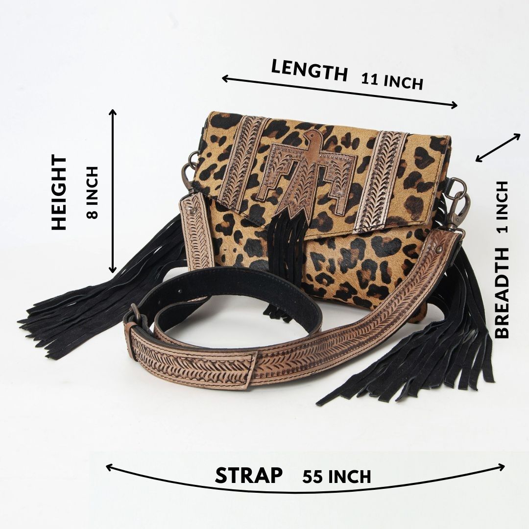Flying Eagle Jaguar Hand Tooled Bag
