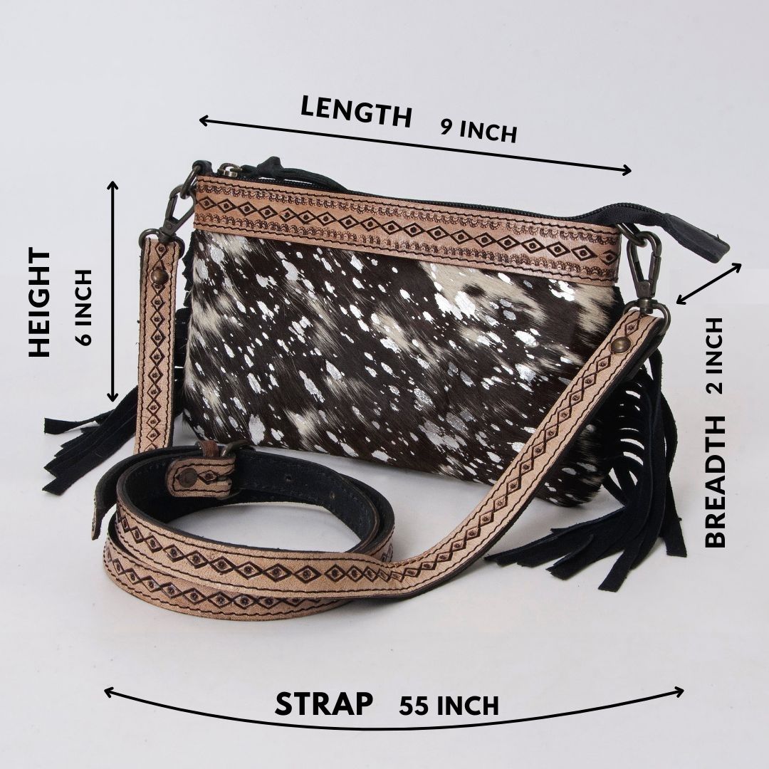 perky Black & White pouch Bag