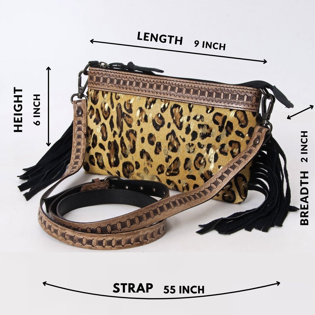 Shiny Jaguar Pouch Bag
