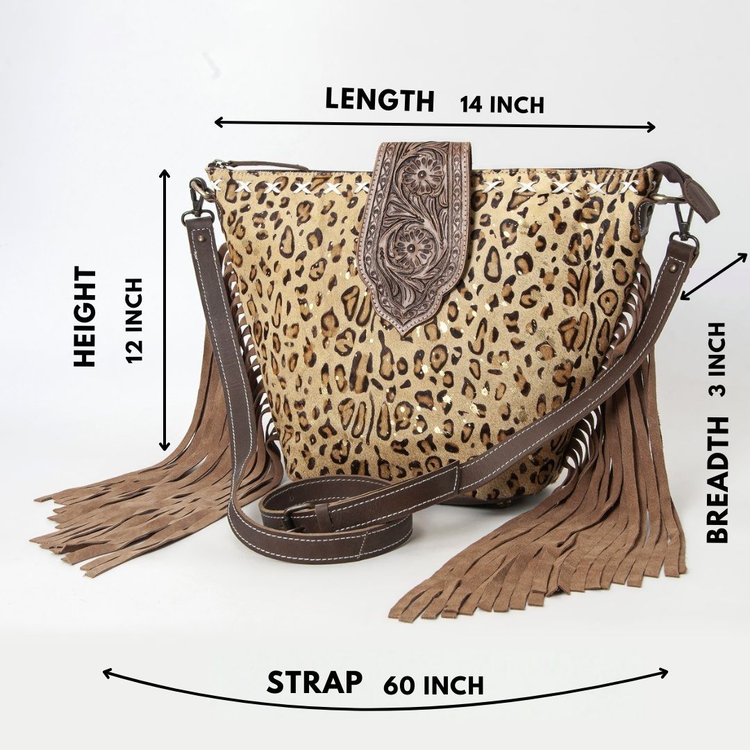 Hazel Safari Crossbody Fringe Bag
