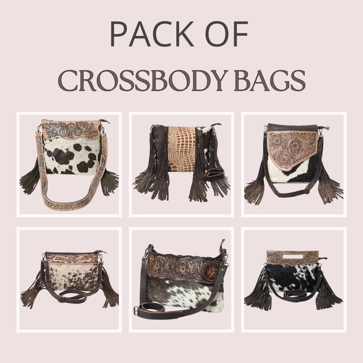 Pack of 6 Crossbody Bags