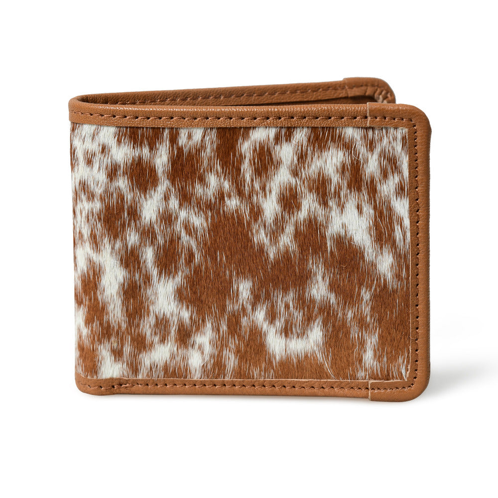 TWOFOLD COWHIDE MENS WALLET BROWN