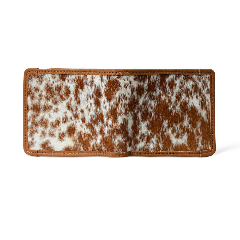 TWOFOLD COWHIDE MENS WALLET BROWN