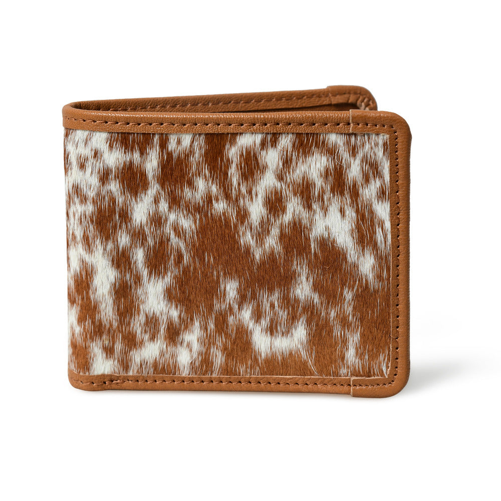 TWOFOLD COWHIDE MENS WALLET BROWN