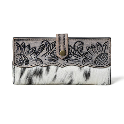 Wild West Wallet – Western Cowhide Leather Wallet