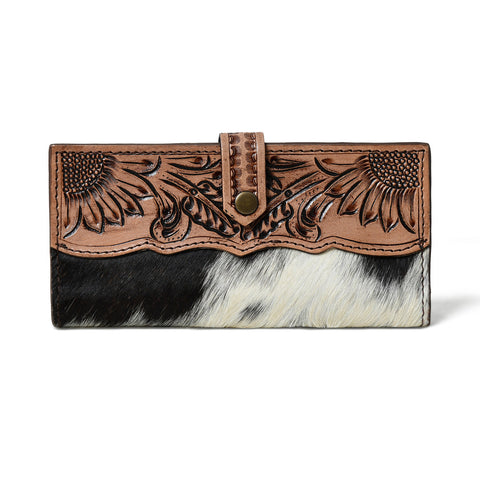 Wild West Wallet – Western Cowhide Leather Wallet