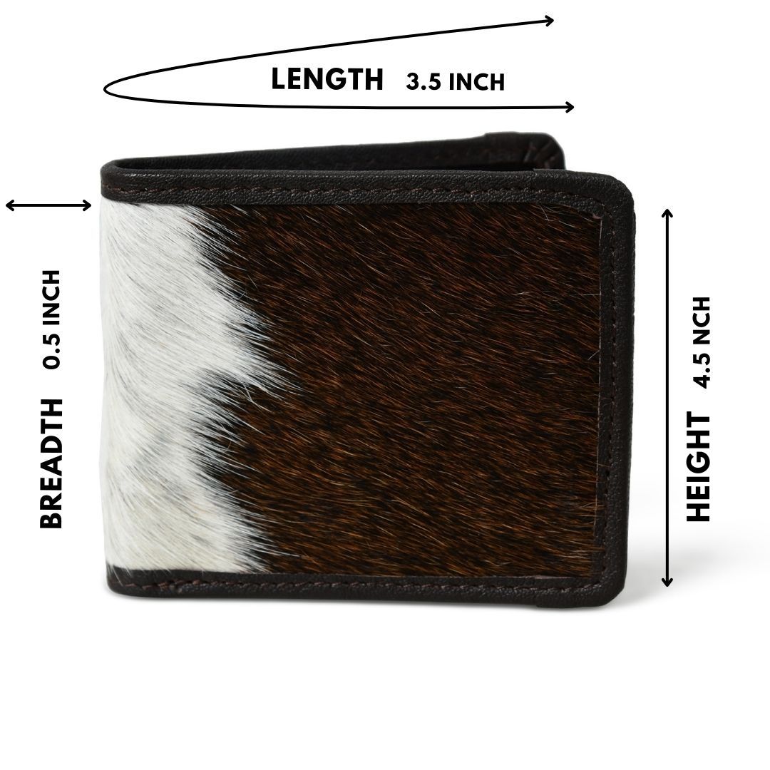 Twofold Cowhide Mens Wallet Brown